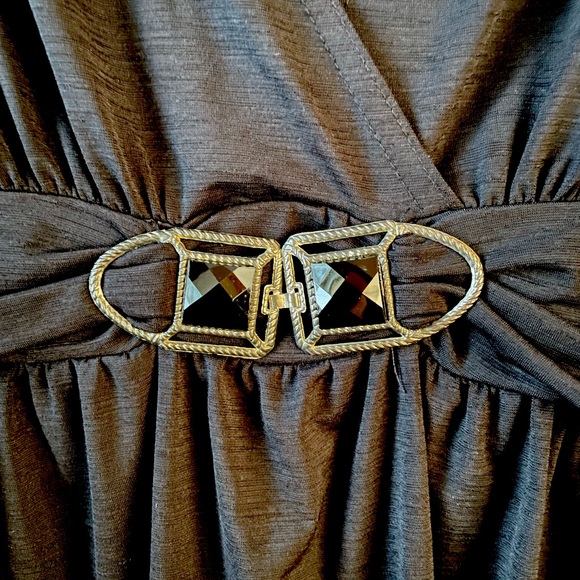 Black V-neck Tie Blouse size M - Picture 4 of 4